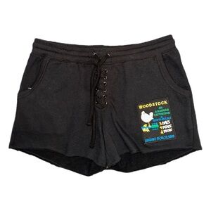 Lace-Up Sweatshorts W/ Woodstock Patch